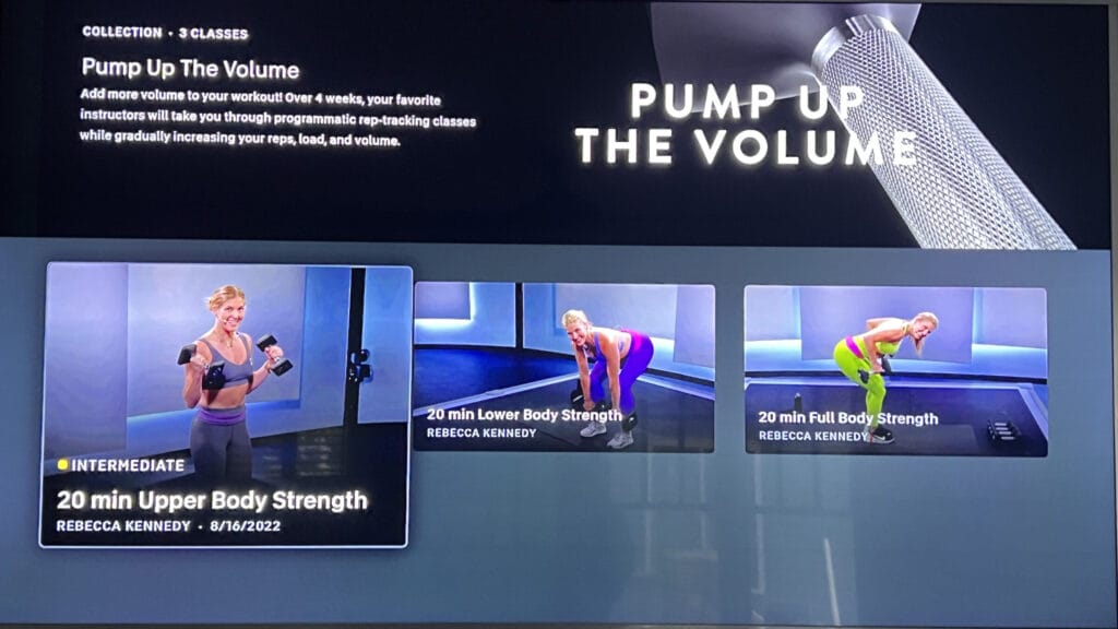 Pump Up The Volume Collection on Peloton Guide.