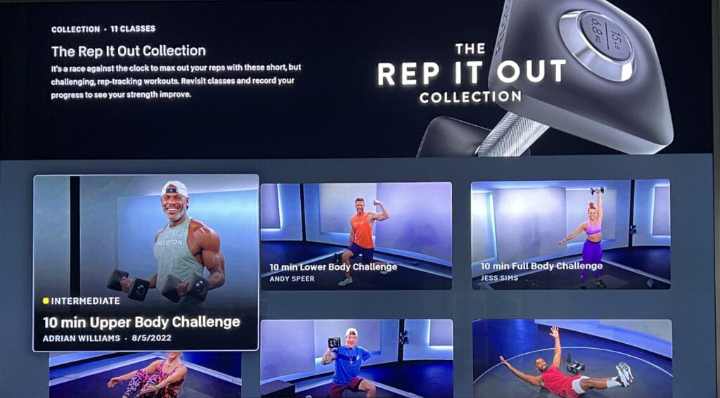 The Rep It Out Collection on Peloton Guide.
