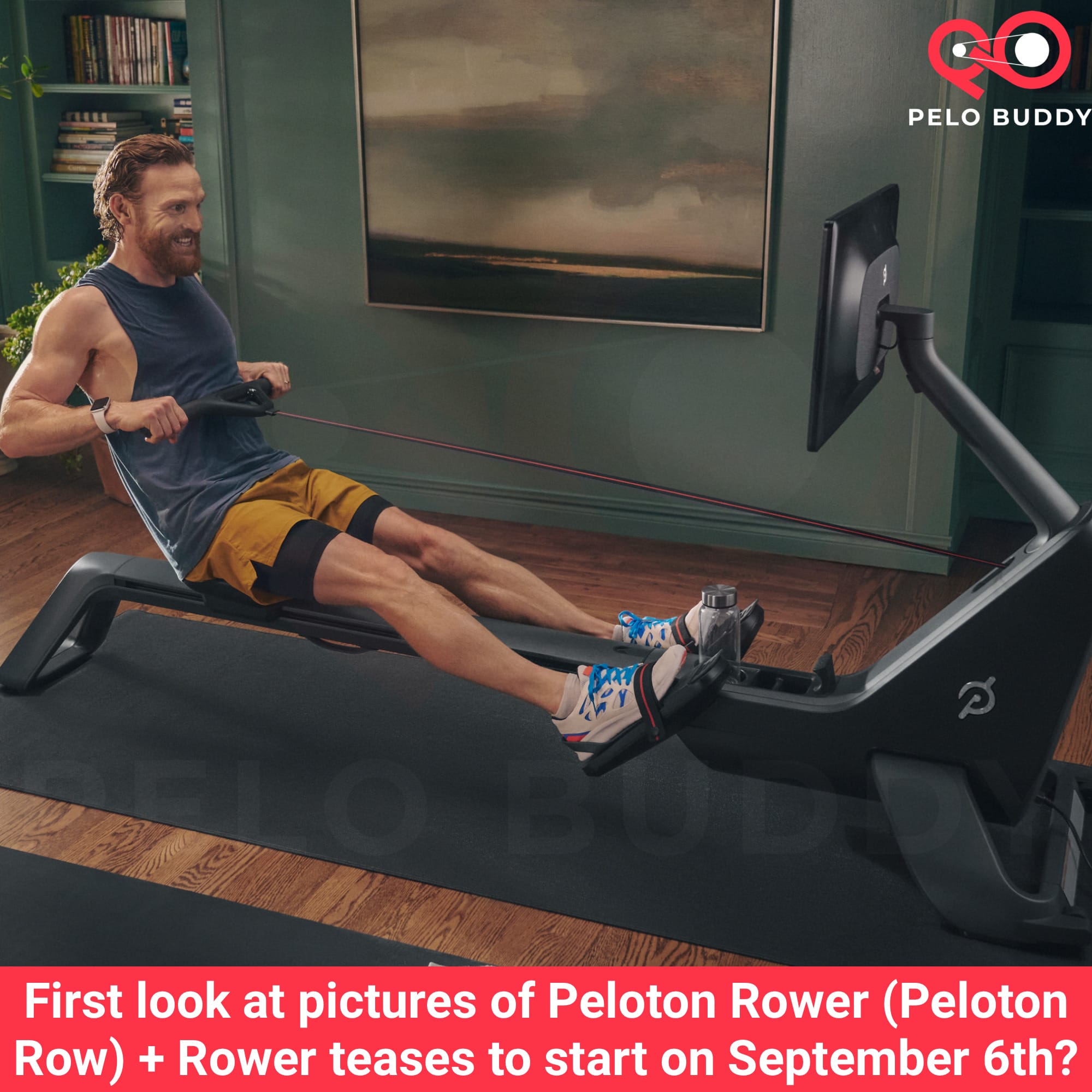 Another image showing off the new Peloton Rower (Peloton Row).