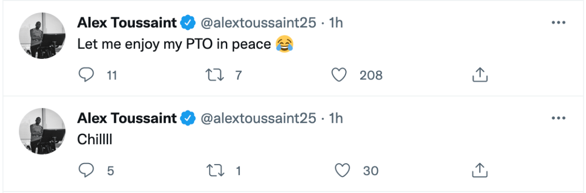 Alex Toussaint recent Tweets after Peloton hinted at him being added to the Tread team.