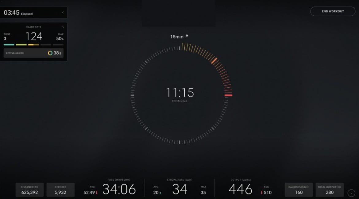 Goal tracking during just ride or just run. Image credit Peloton.