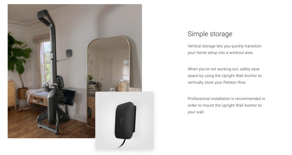 Image of the Upright Wall Anchor from the Peloton website.
