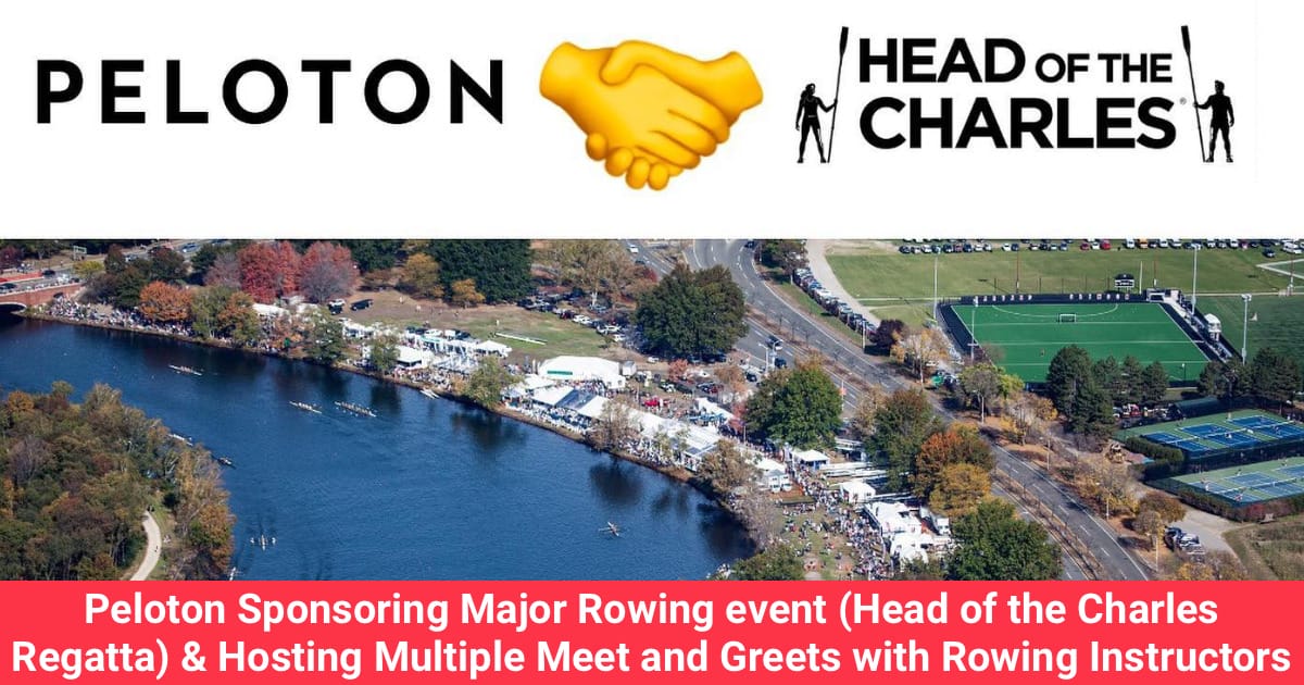 Peloton Sponsoring Major Rowing event Head of the Charles Regatta