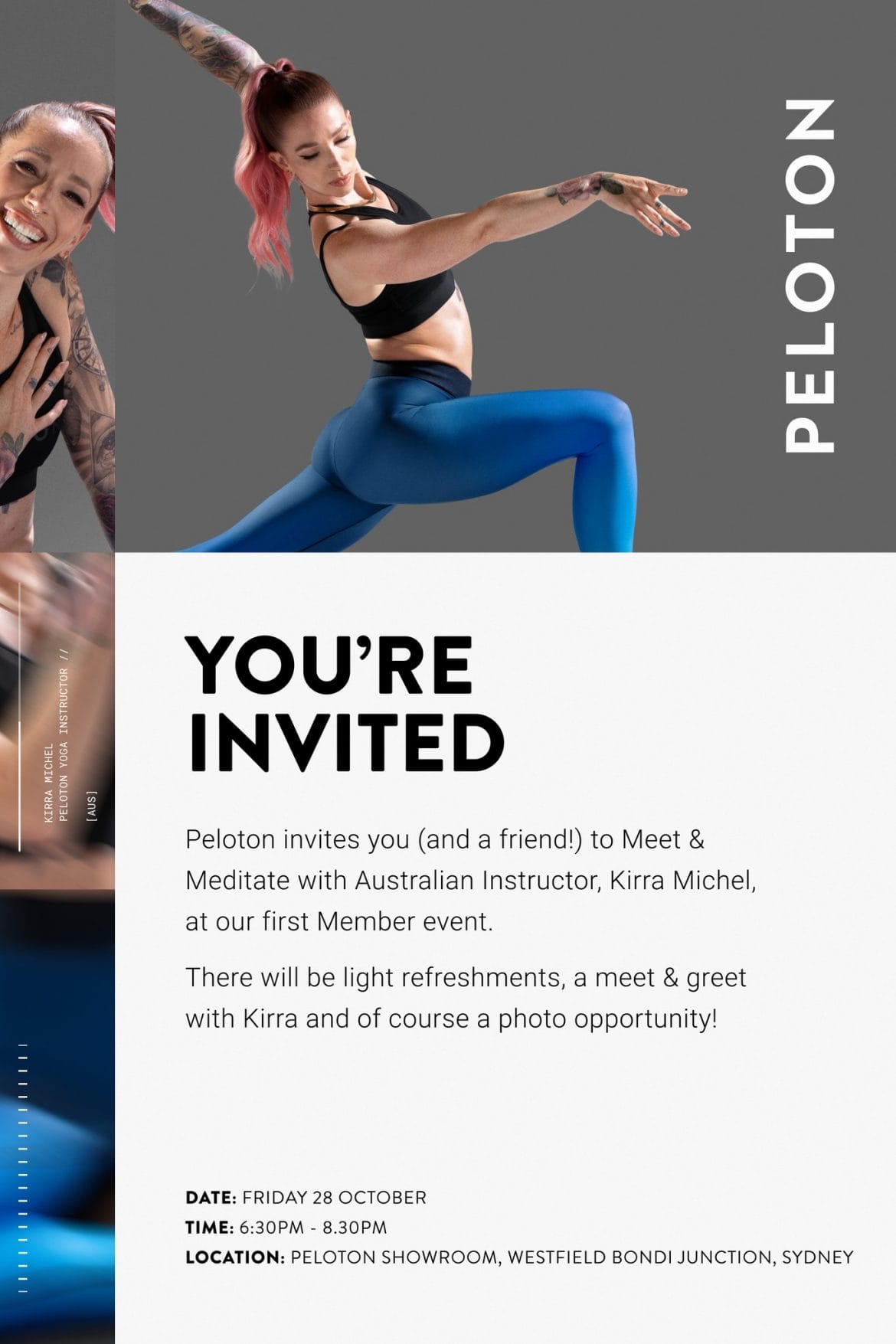 Peloton Meet & Greet invitation.