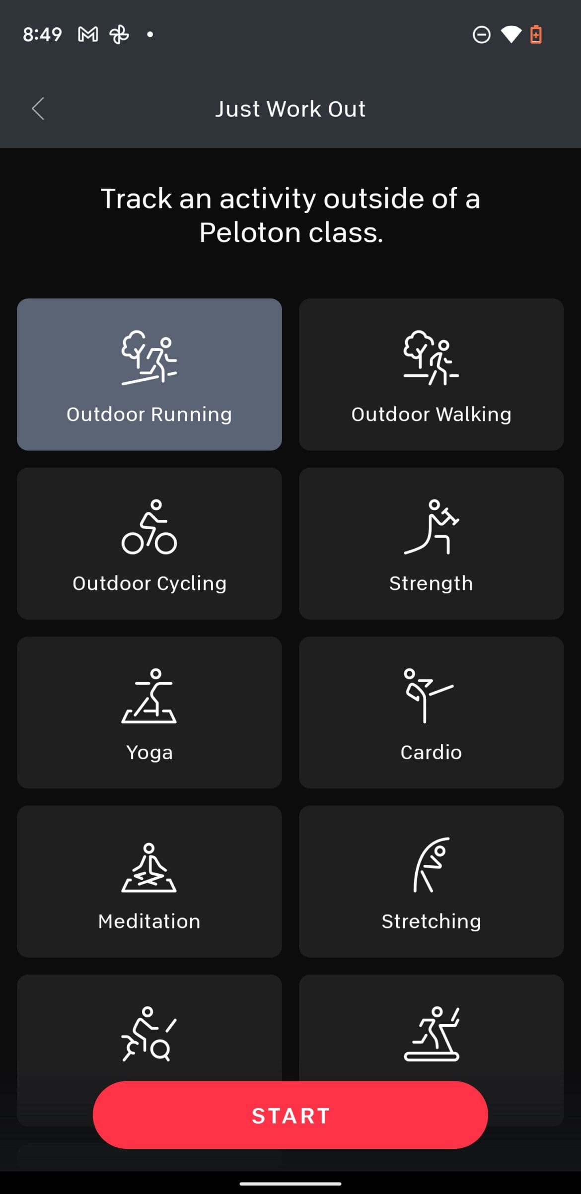 Just Work Out on Android App