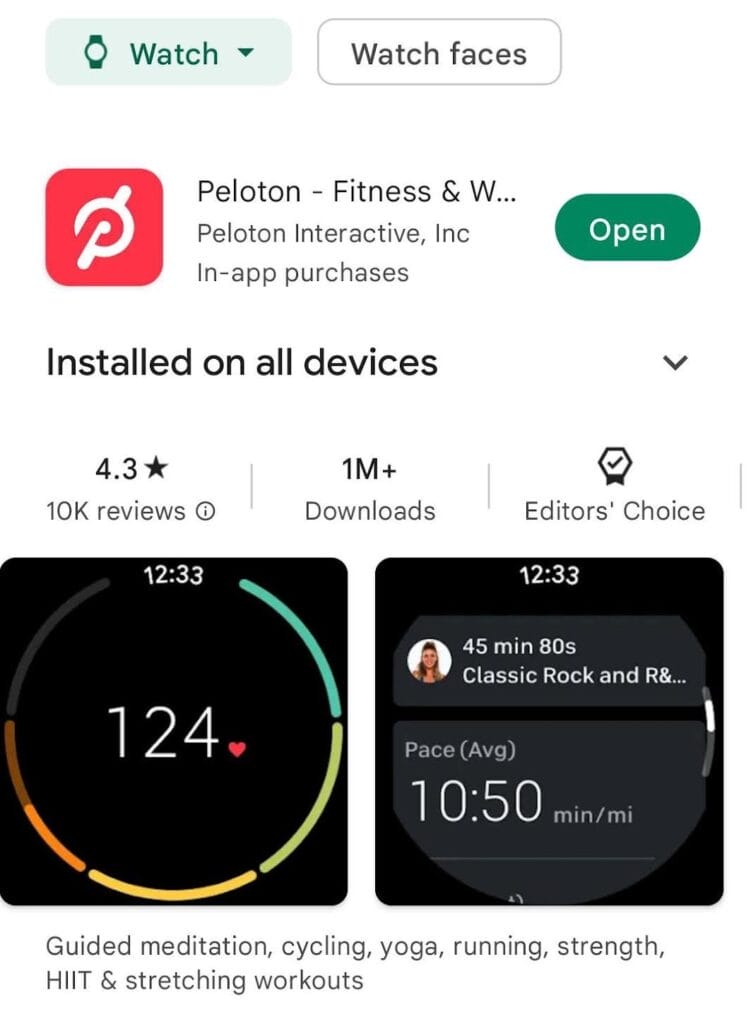 Peloton App Available for Download now in the Google Play Store