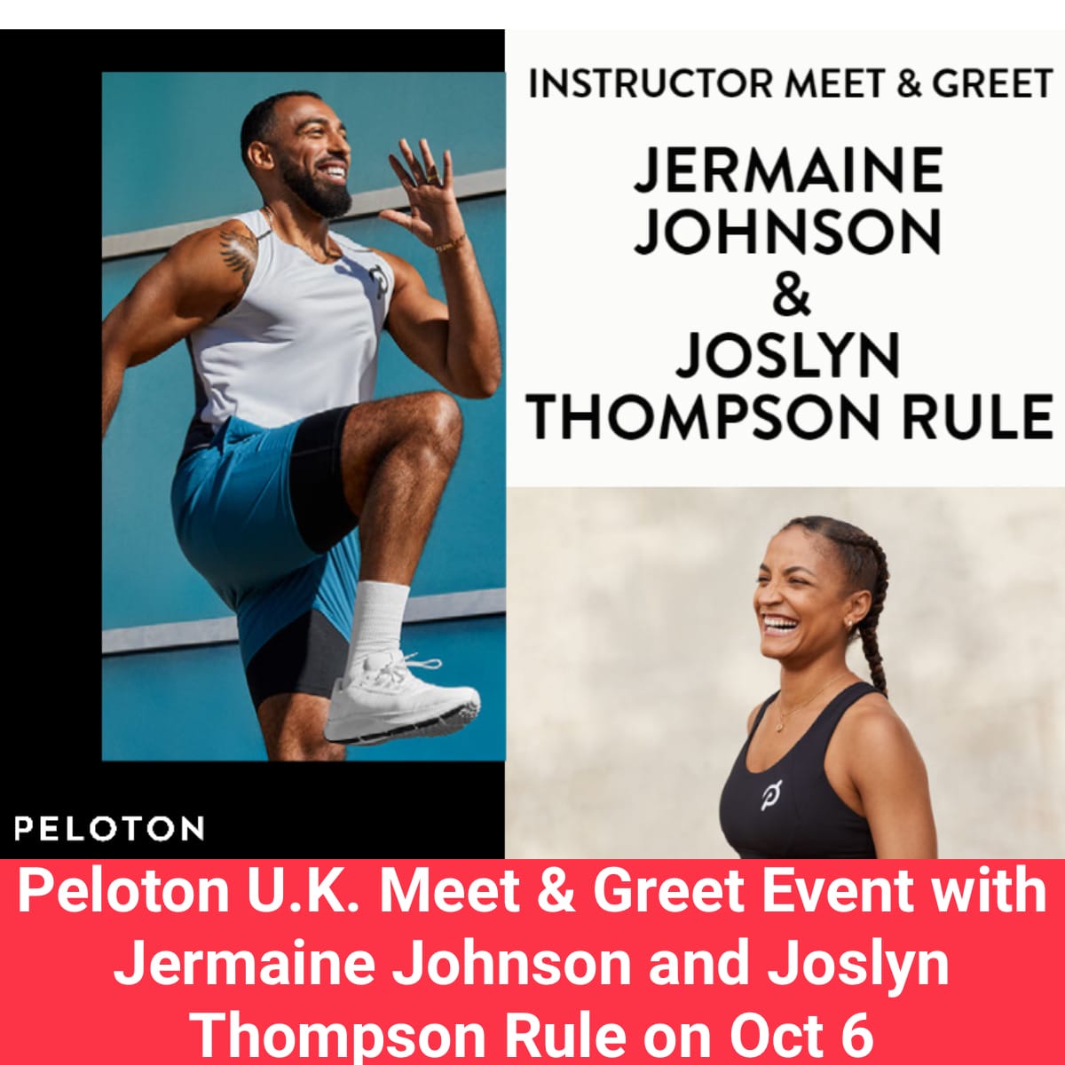 Peloton U.K. Meet & Greet Event with Jermaine Johnson and Joslyn