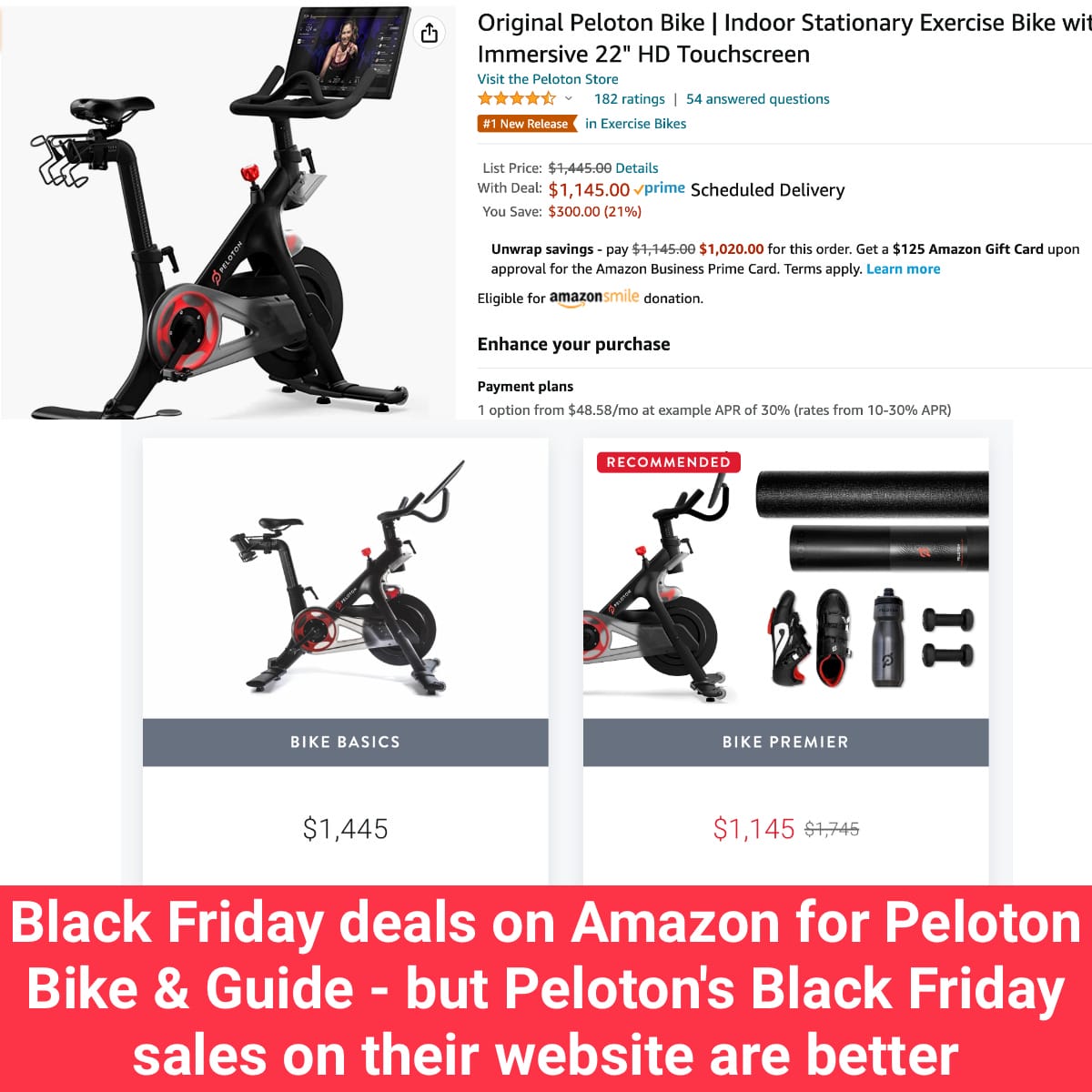 Black Friday Sales on Amazon for Peloton Bike and Peloton Guide in 2022