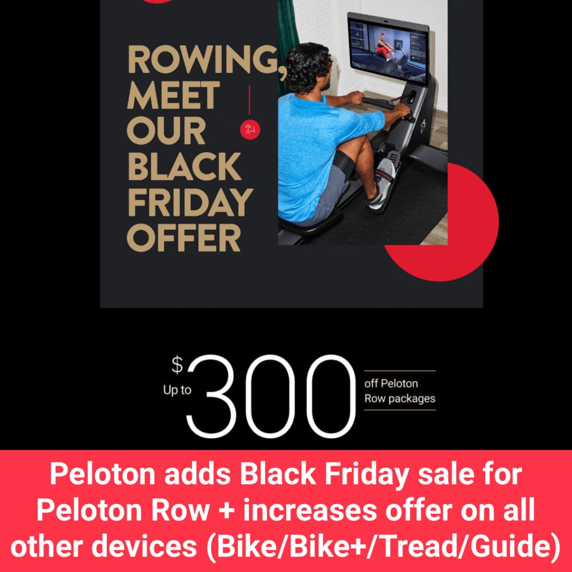 Peloton increases 2022 Black Friday offers + new Peloton Row gets Black