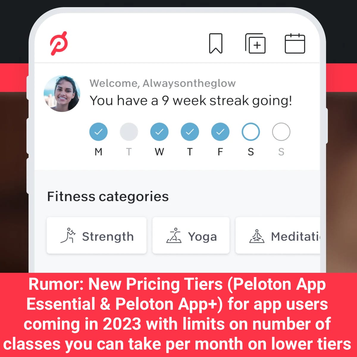 Peloton app sale price increase