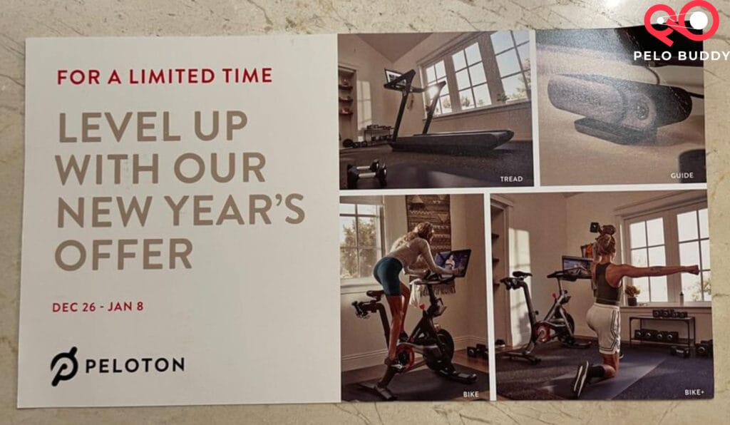 Peloton New Year's offer mailer