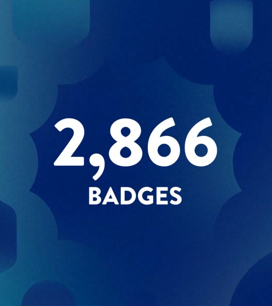 Peloton's Year in Review shows you the number of badges earned for the year in "The Cooldown".