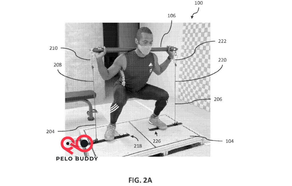  Image showing a person exercising using a Peloton Platform design model.
