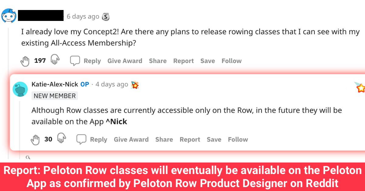 Report Peloton Row classes will eventually be available on the