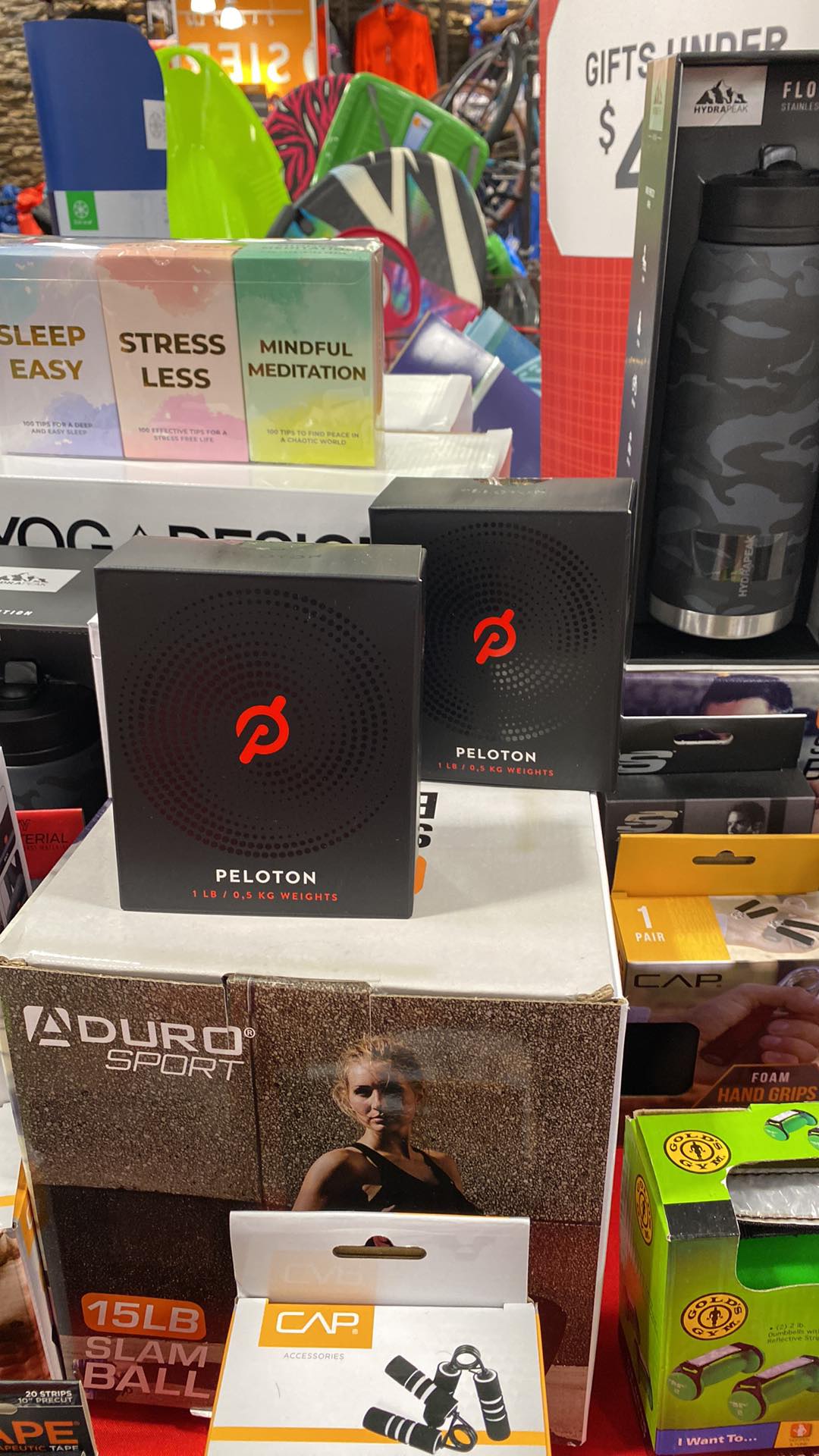 Peloton accessories in a Sierra store.