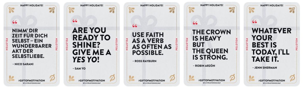Peloton Digital Holiday Cards