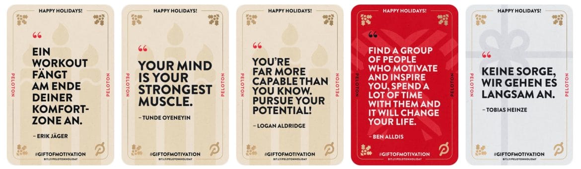 Peloton Digital Holiday Cards