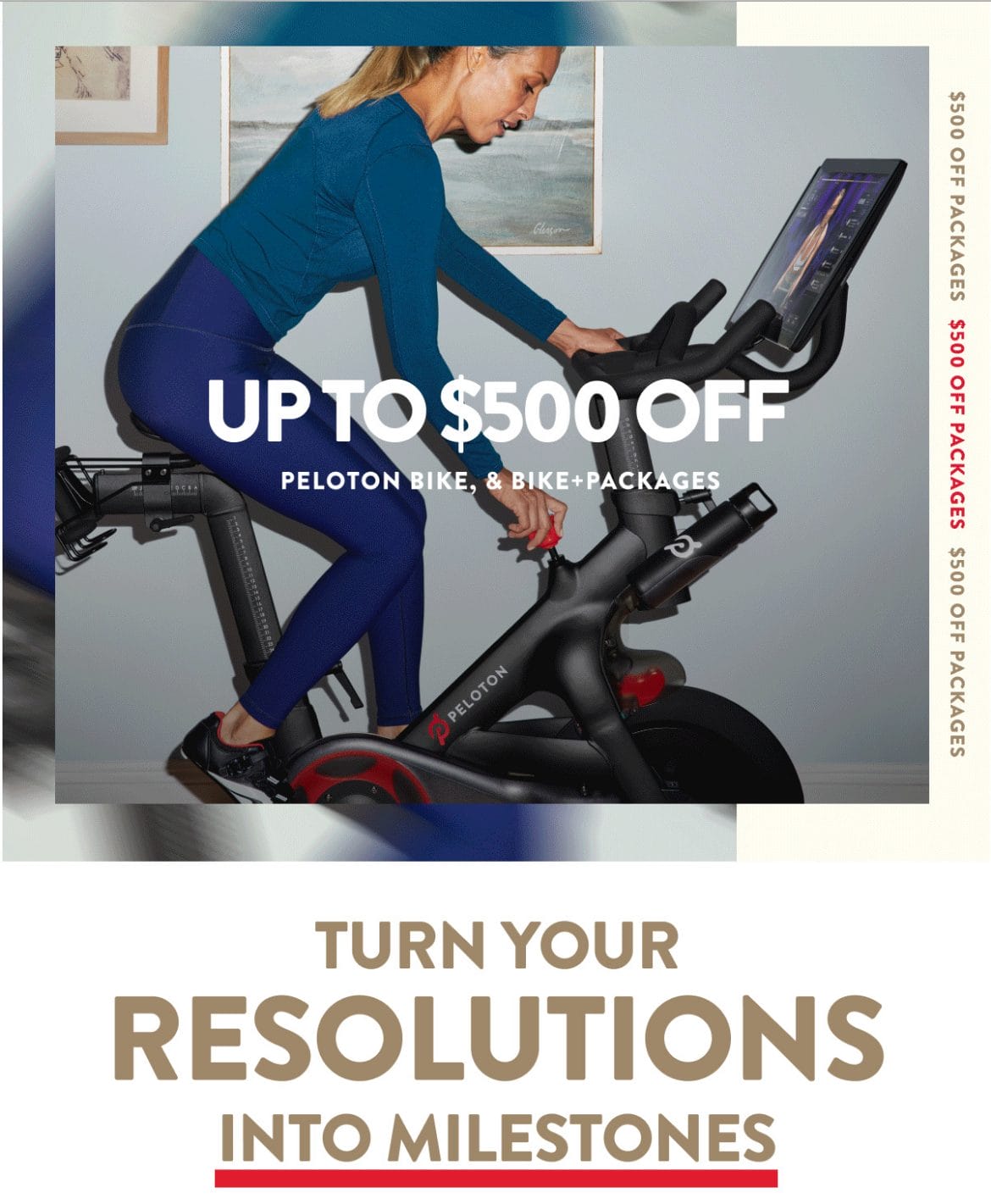 Peloton email announcing 2023 New Year's offers.