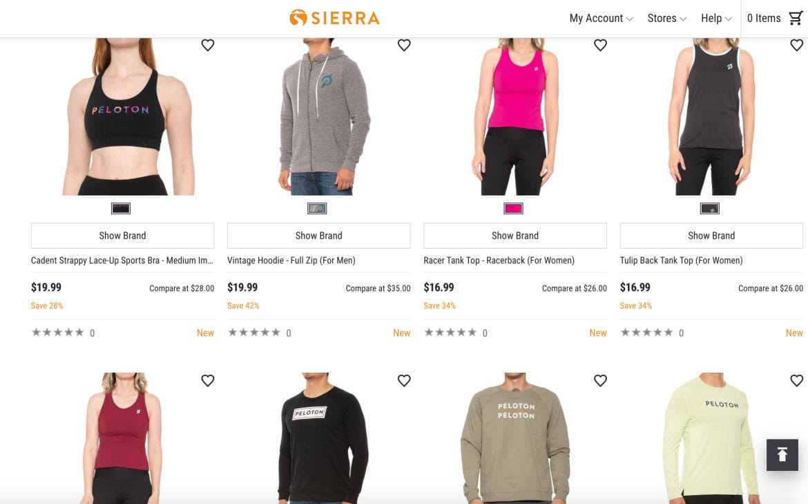 Discounted Peloton Apparel Available from Sierra Online (and in-store at  Sierra, Marshalls, and TJ Maxx) - Peloton Buddy