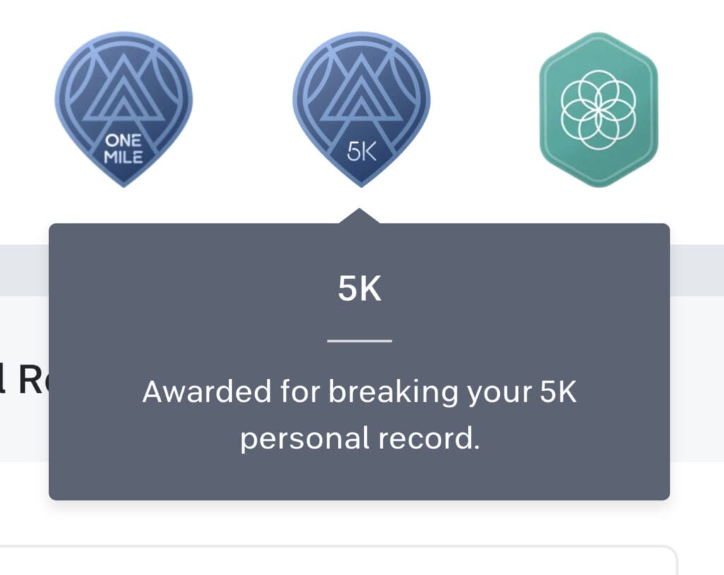 New 5K PR badge.