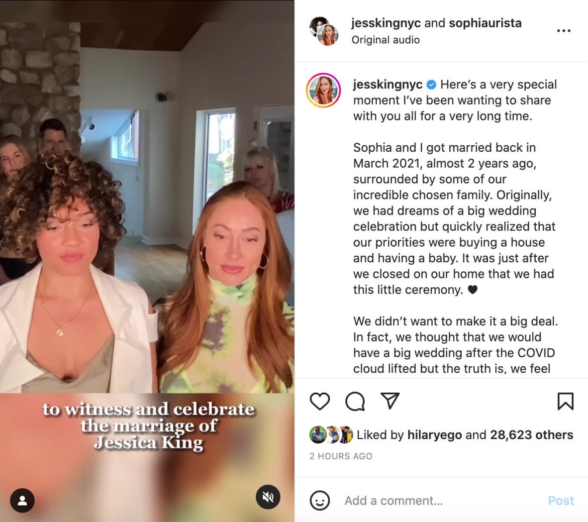 Peloton Instructor Jess King married Sophia Urista in 2021 - Peloton Buddy