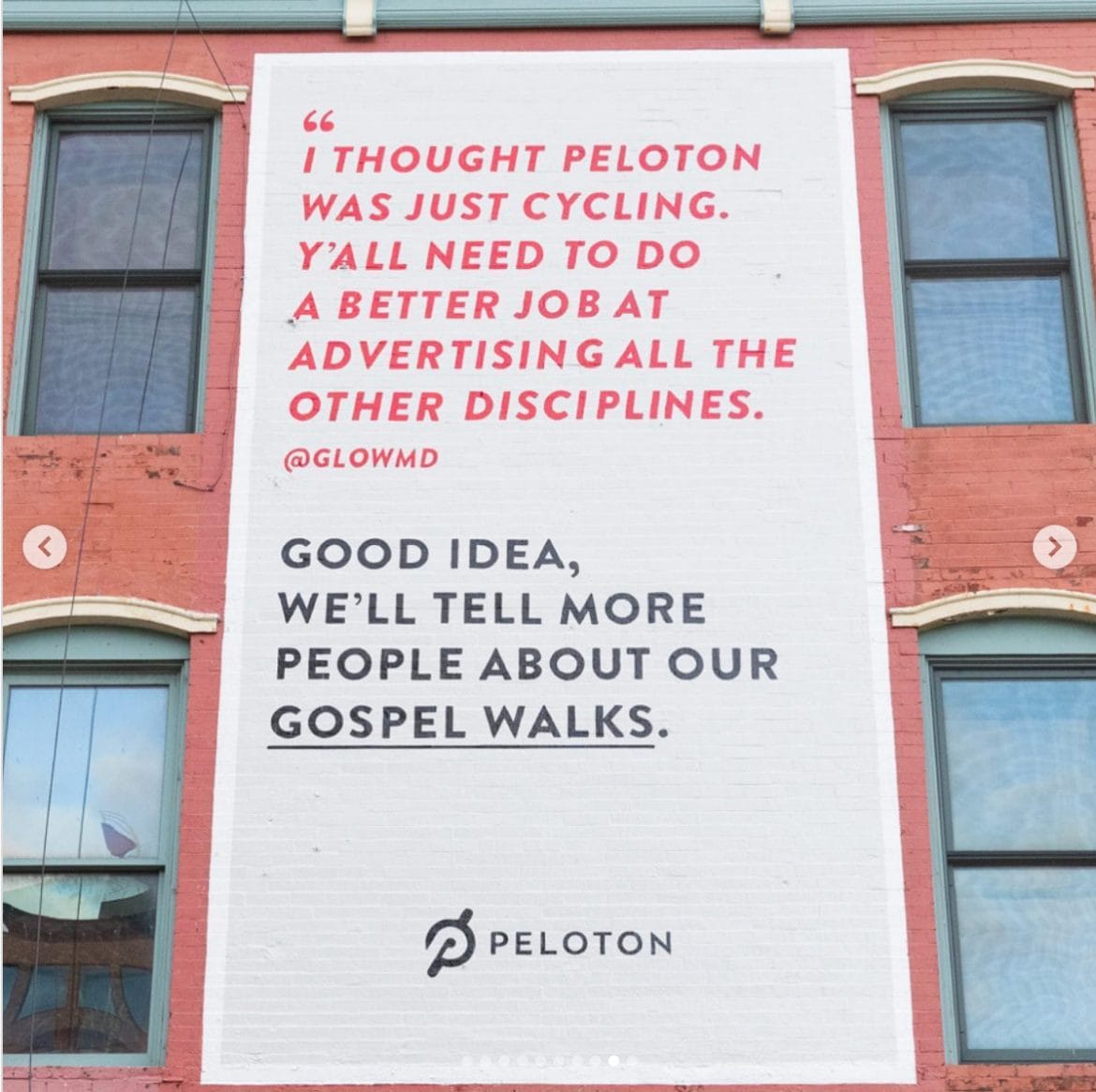 Peloton advertisement in New York City. Image credit Peloton social media.