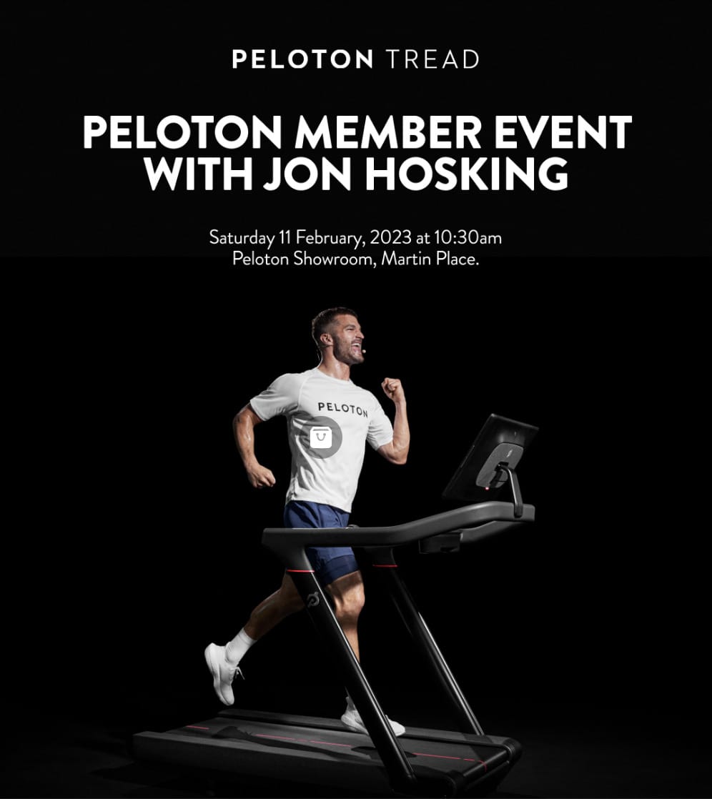 Peloton Australia meet & greet with Jon Hosking. Image credit Peloton.