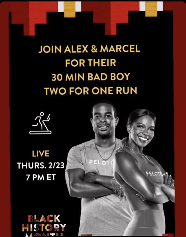 Two for One Run with Alex and Marcel. Image credit Peloton social media.