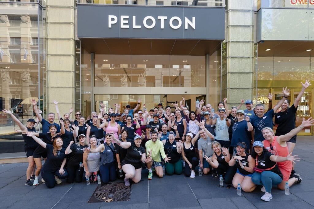 Member meetup with Jon Hosking in Australia.  Image credit Peloton Australia.