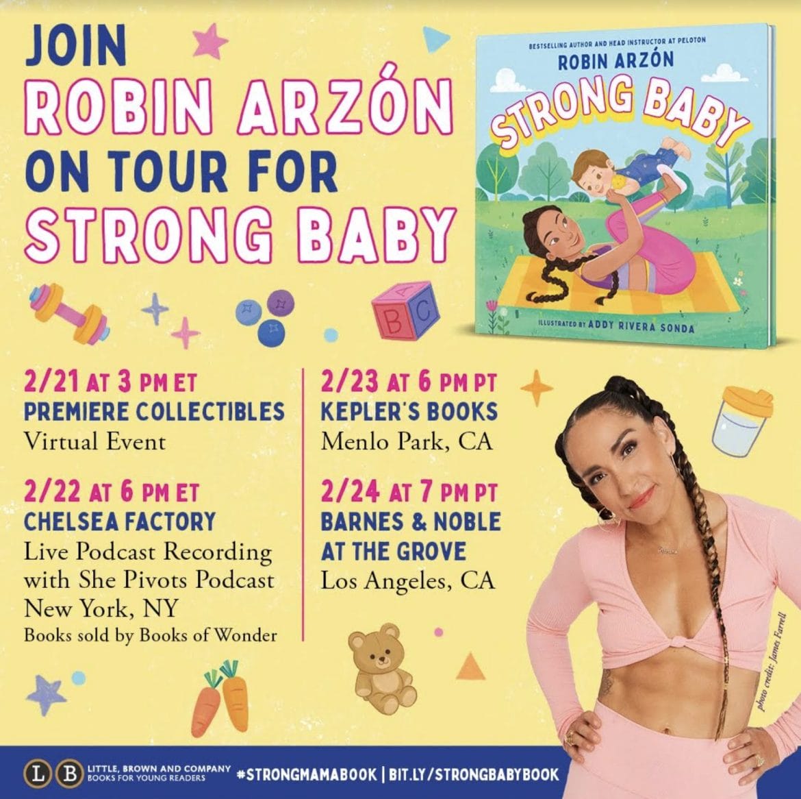 Robin Arzón Strong Baby Book Tour. Image credit Robin's social media.