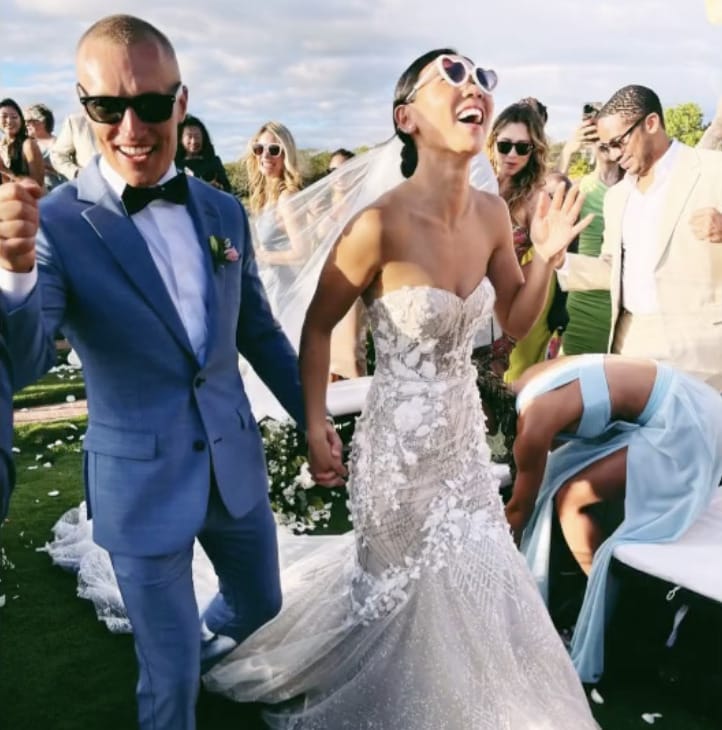 Matt Wilpers & Jess wedding. image credit Matt Wilpers' Instagram stories.