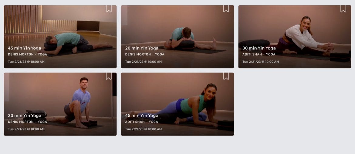 Peloton Yin Yoga Classes