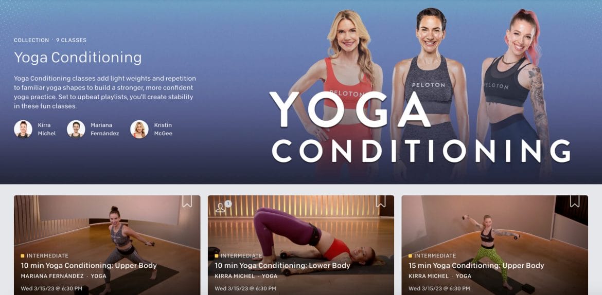 Peloton Yoga Conditioning Collection.