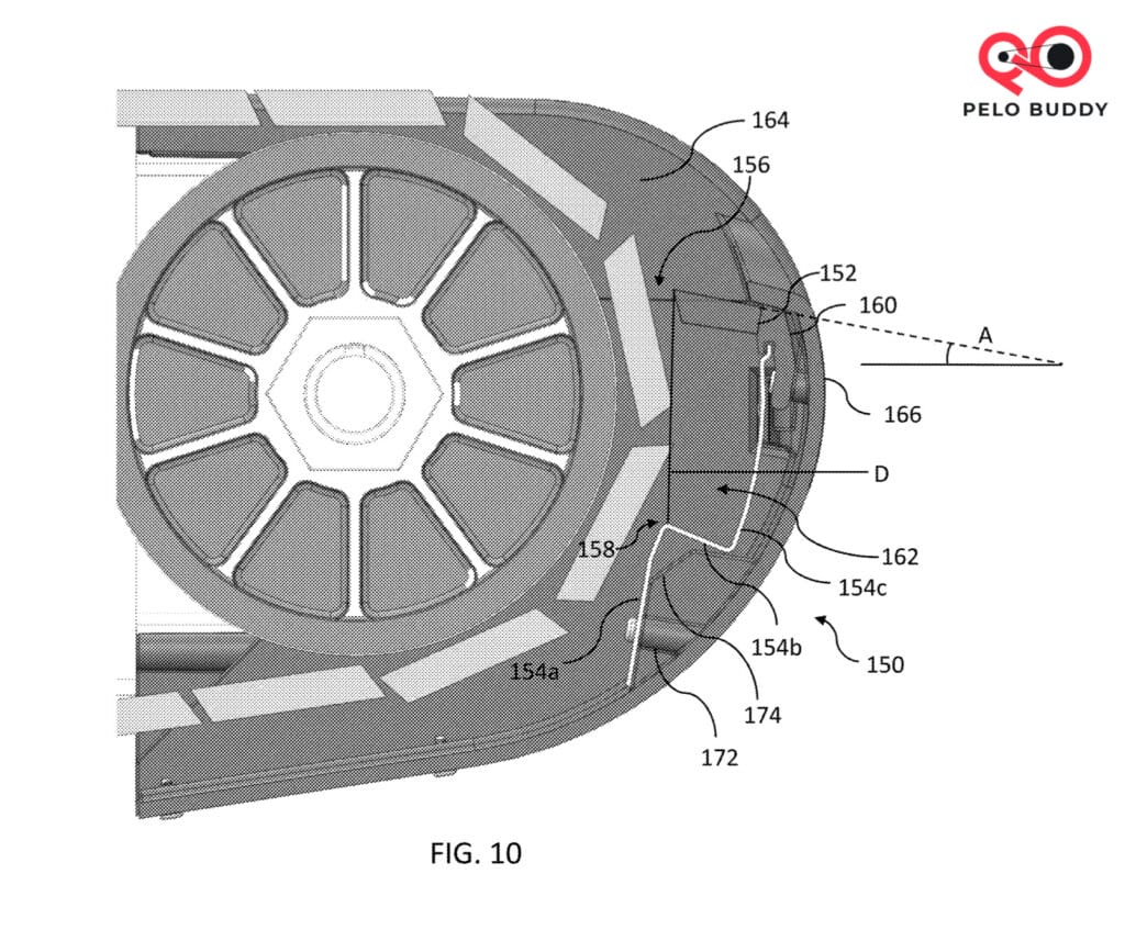 Another image of the rear guard of the Peloton Tread from the patent application.