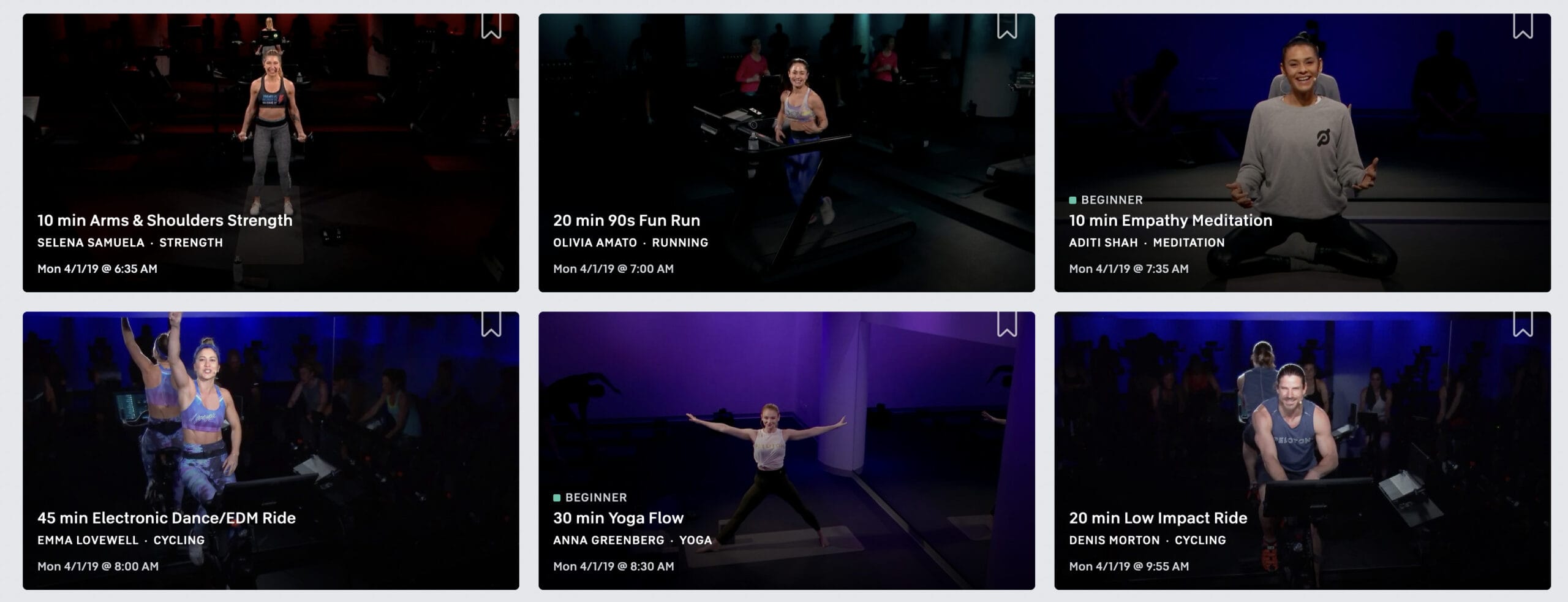 what does a peloton class look like