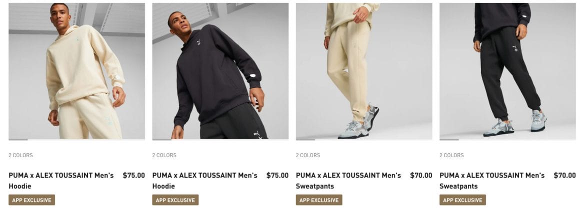 Alex Toussaint PUMA collection.