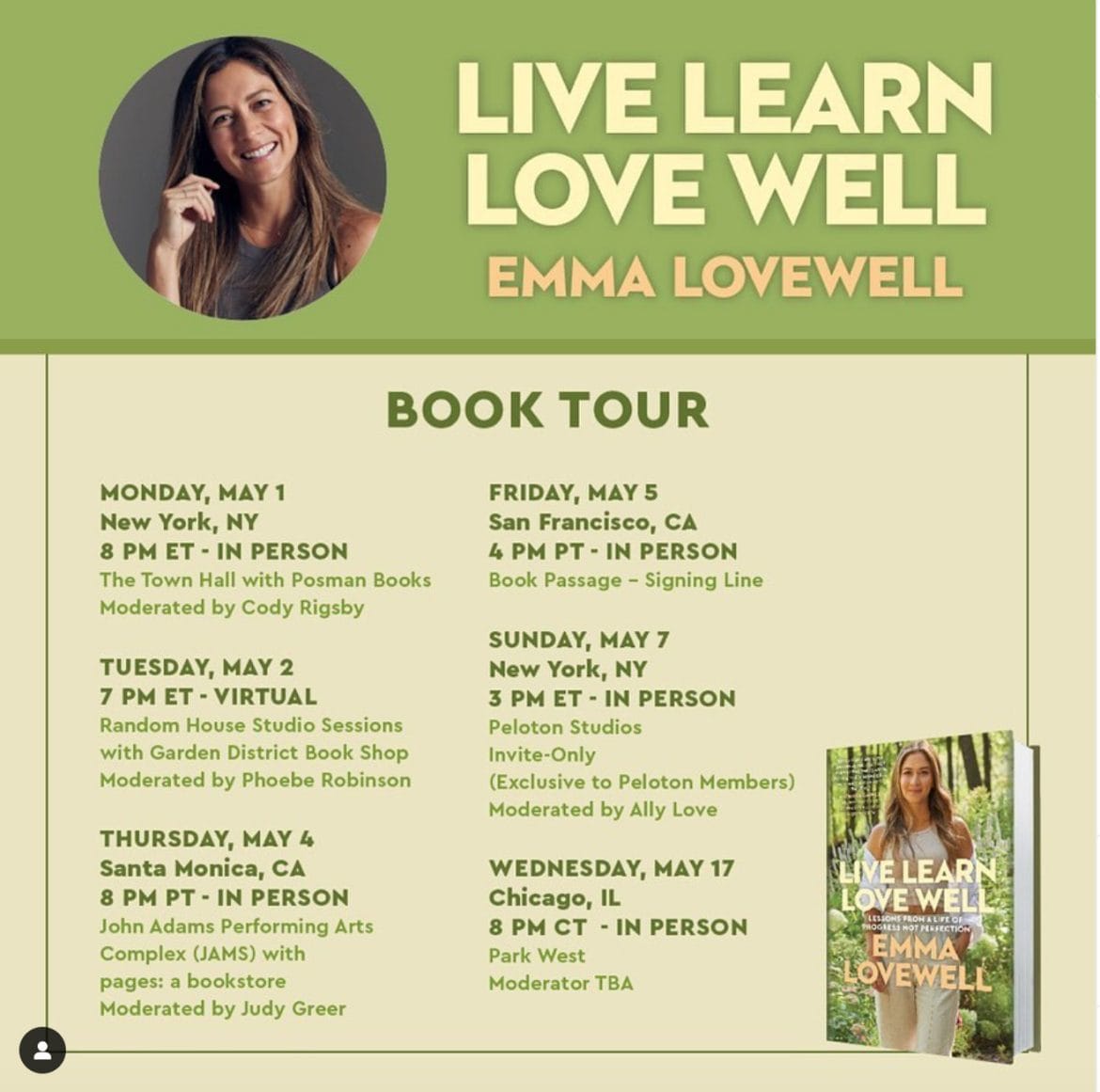 Emma Lovewell book tour flyer. Image credit Emma Lovewell's social media.