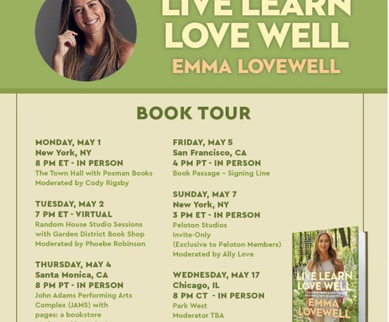 Emma Lovewell book tour flyer. Image credit Emma Lovewell's social media.