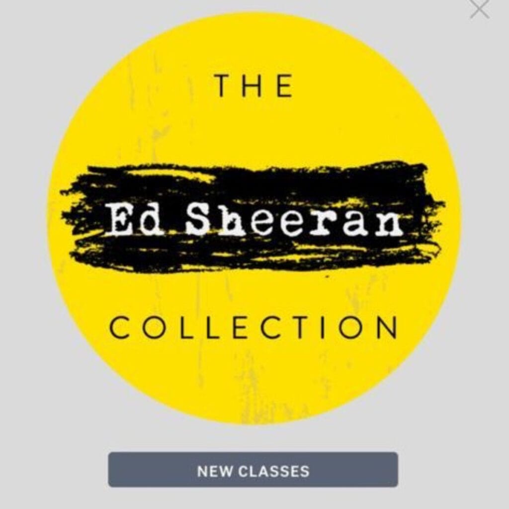  Peloton highlighting the new Ed Sheeran classes in the Peloton app