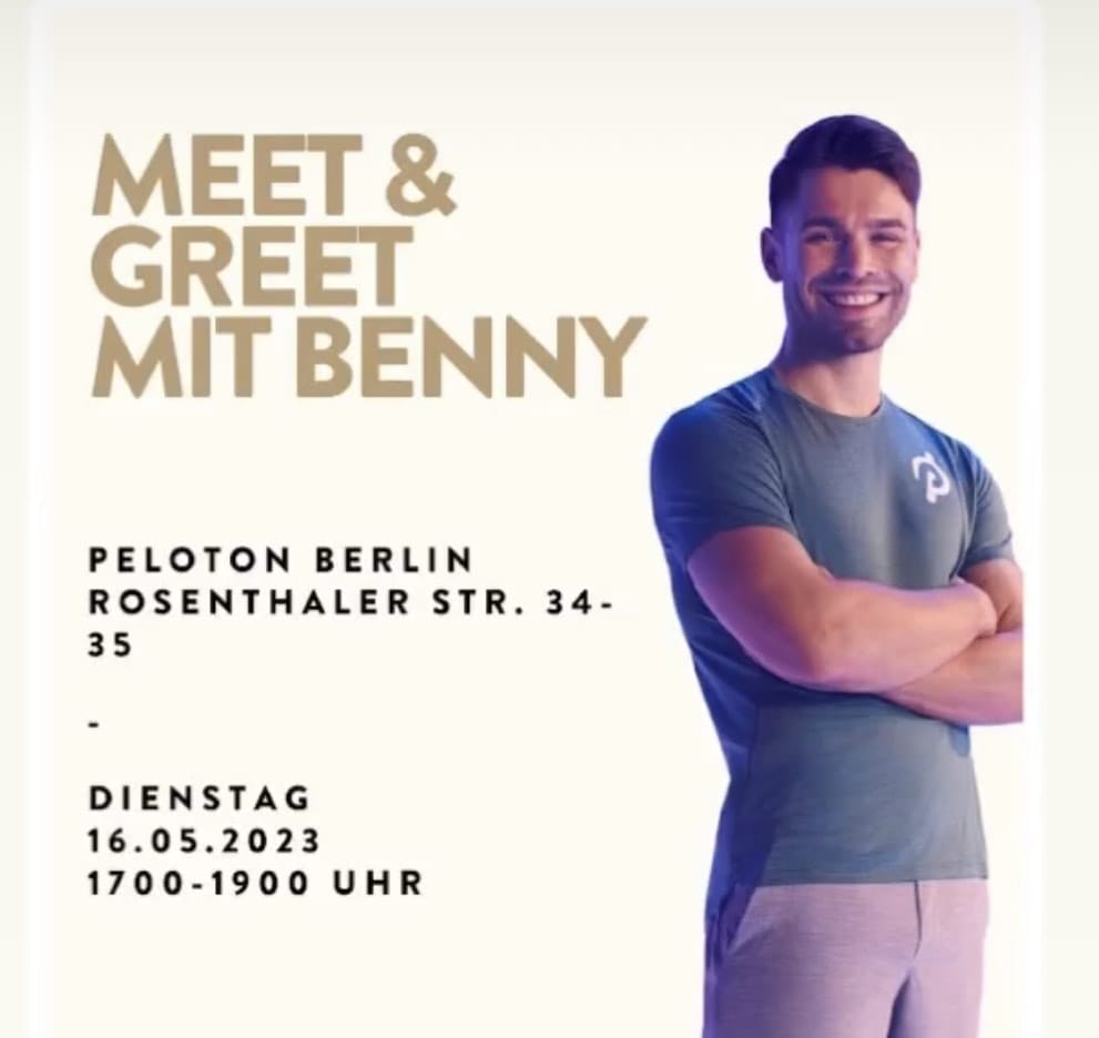 Peloton Meet & Greet with Benny Adami in Berlin.