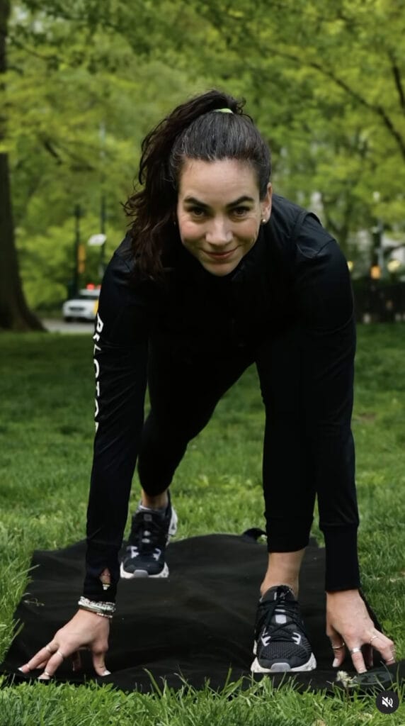 Mariana Fernandez's Instagram post teasing the news announcing her teaching Peloton Tread running classes.