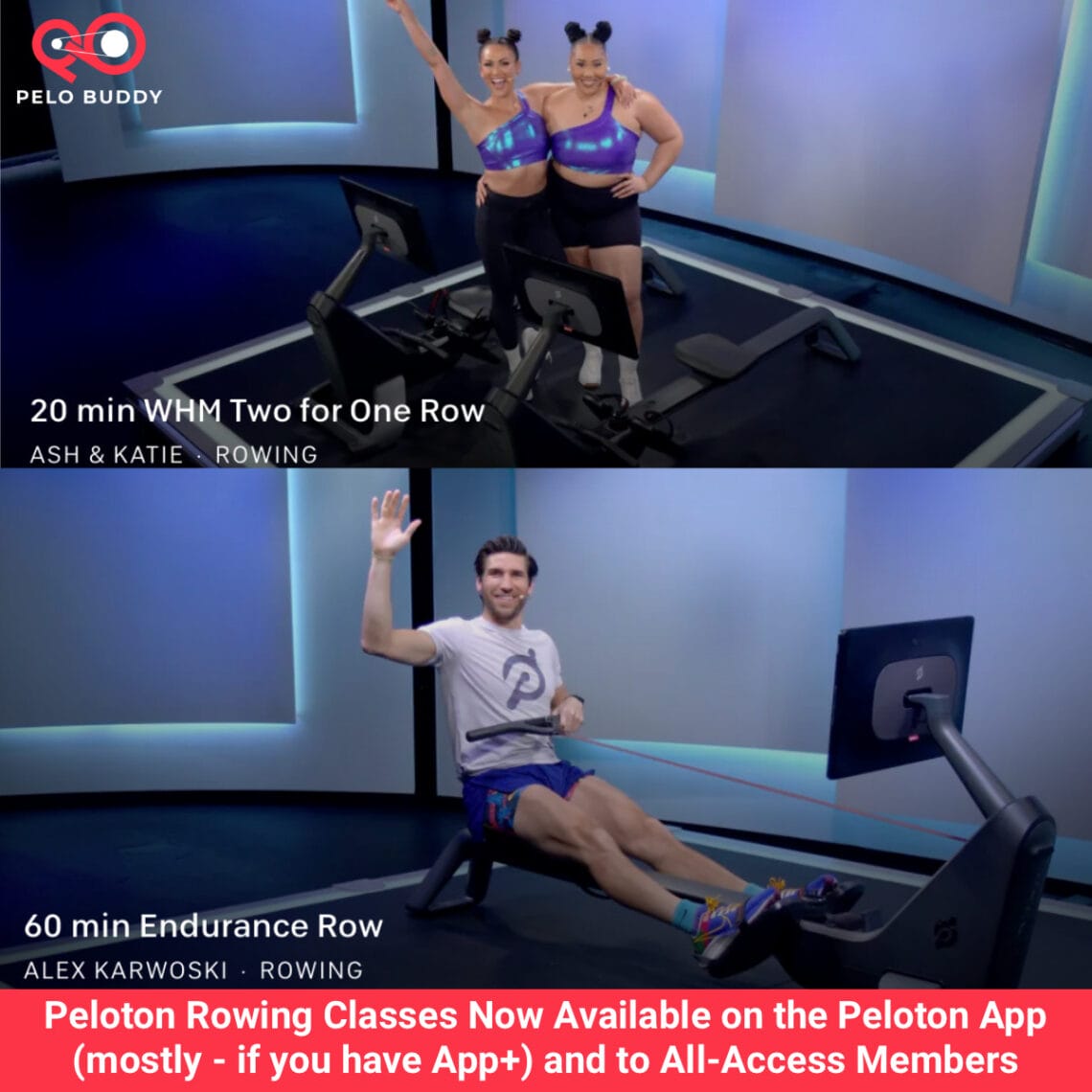 Peloton Rowing Classes Now Available on the Peloton App (mostly if