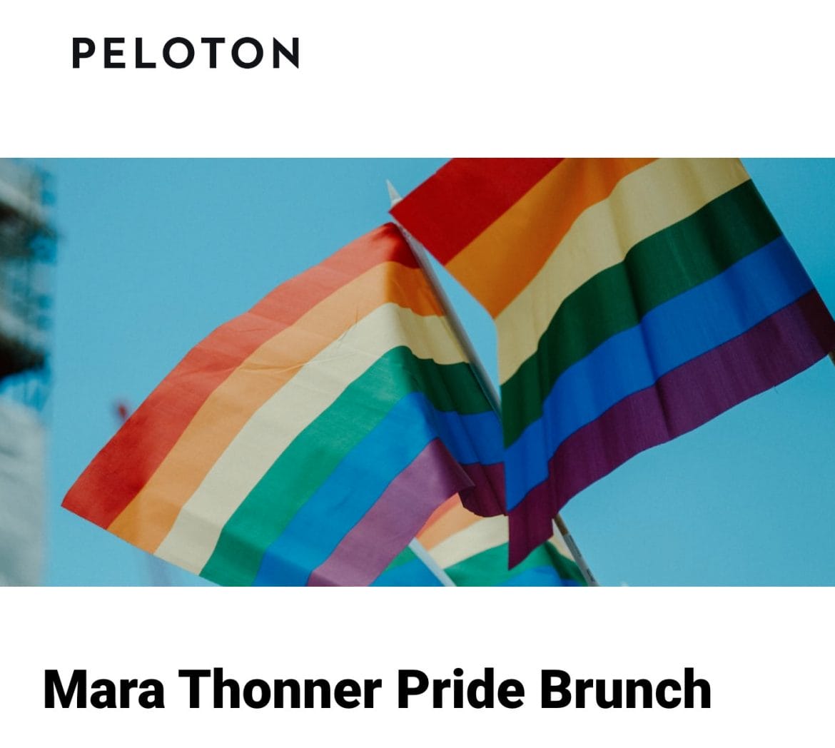 Peloton Pride Brunch with Mara Thonner - AKA Peloton instructor Matty Maggiacomo.