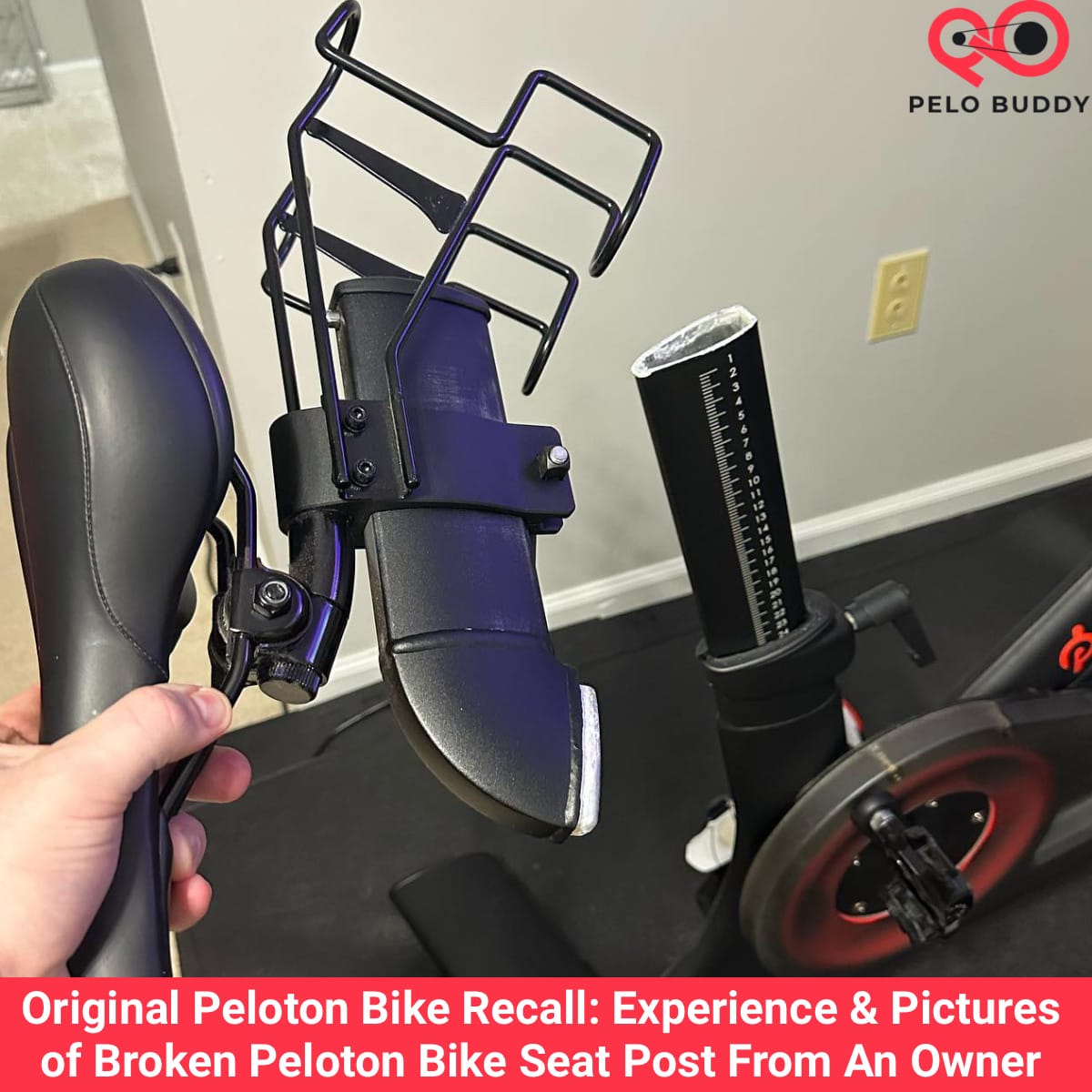 Original Peloton Bike Recall: Experience & Pictures of Broken Peloton Bike  Seat Post From An Owner - Peloton Buddy