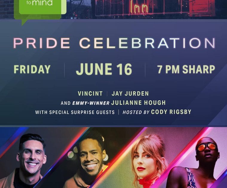 Bring Change to Mind Instagram post announcing Pride event.