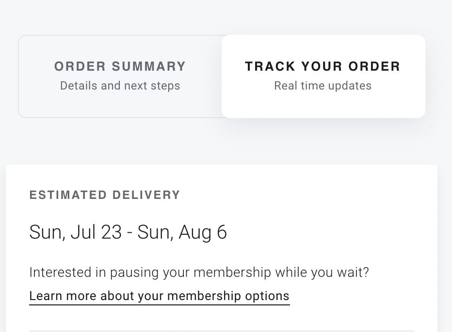 Estimated date range for replacement seat post.