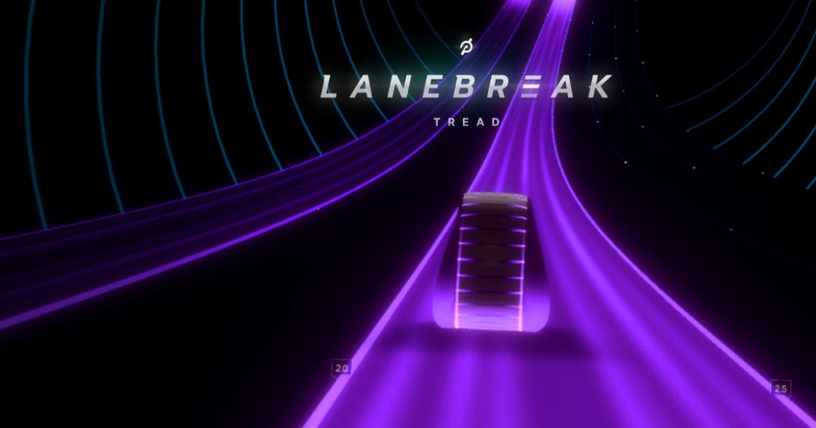 Lanebreak on Tread. Image credit Peloton.