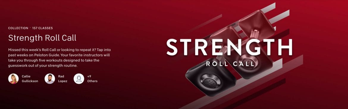 Peloton's Strength Roll Call Collection.