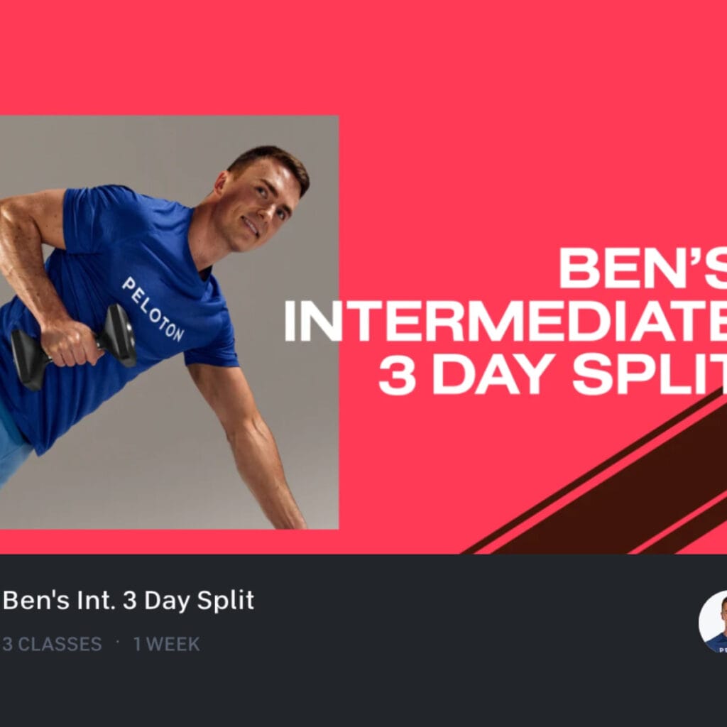 Ben Alldis' Intermediate 3 Day Split Strength Program on Peloton ...