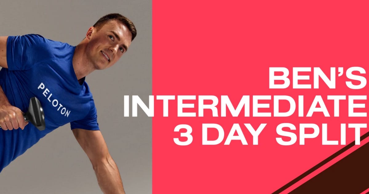 Ben Alldis' Intermediate 3 Day Split Strength Program on Peloton